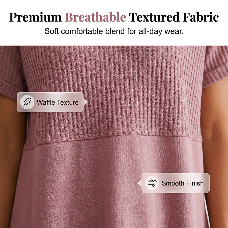 📢📢2026 HOT SALE !!🔥Women's Casual V-neck Patchwork Short-Sleeved Shirt