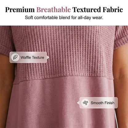 📢📢2026 HOT SALE !!🔥Women's Casual V-neck Patchwork Short-Sleeved Shirt