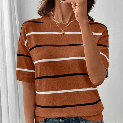 🥳2026 HOT SALE🥳💞Women's Classic Striped Short-Sleeve T-Shirt