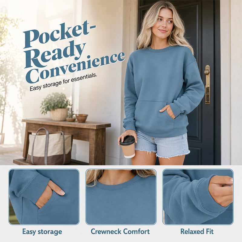 🥳2026 HOT SALE🥳💞Women's Casual Oversized Crewneck Sweatshirt