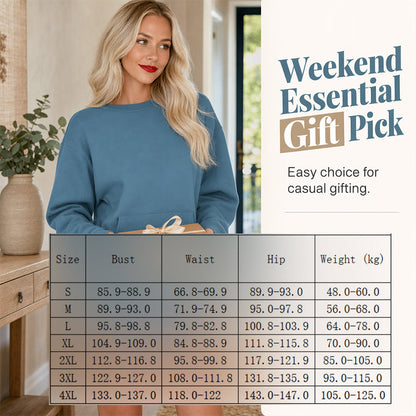 🥳2026 HOT SALE🥳💞Women's Casual Oversized Crewneck Sweatshirt