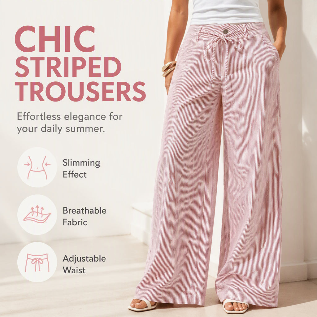 📢📢2026 HOT SALE FREE SHIPPING!!🔥Women’s Wide Leg Striped Pants