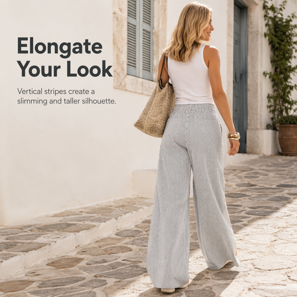 📢📢2026 HOT SALE FREE SHIPPING!!🔥Women’s Wide Leg Striped Pants