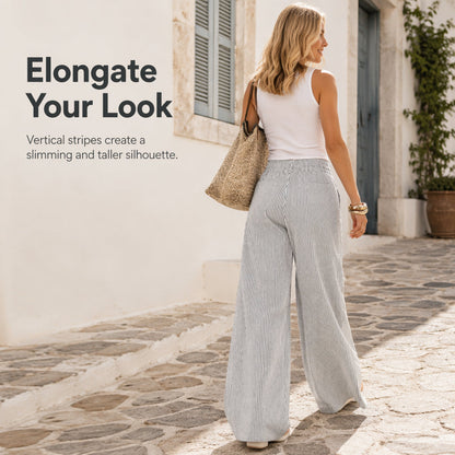 📢📢2026 HOT SALE FREE SHIPPING!!🔥Women’s Wide Leg Striped Pants
