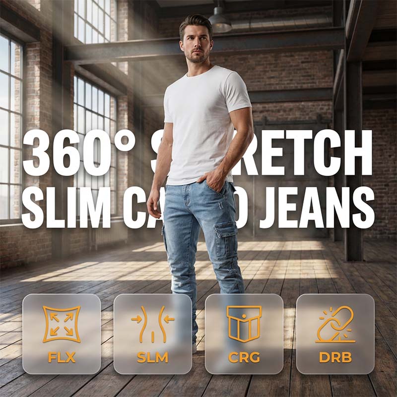 🔥2026 Bestseller Free Shipping🔥Slim Fit Denim Cargo Pants