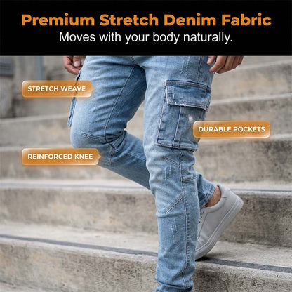 🔥2026 Bestseller Free Shipping🔥Slim Fit Denim Cargo Pants