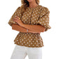 🥳2026 HOT SALE 50% Off🥳💞Women's Waist-Defining Polka Dot Top