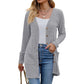 🧥Seasonal Style - V-Neck Cardigan with Relaxed Mid-Length – Soft Drape & Easy Pairing for Any Occasion