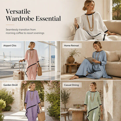 🛍️New Arrivals & Special Offer👗Women's Casual Tunic and Wide Leg Pants Set