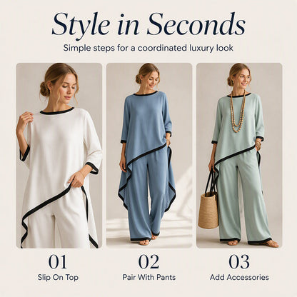 🛍️New Arrivals & Special Offer👗Women's Casual Tunic and Wide Leg Pants Set