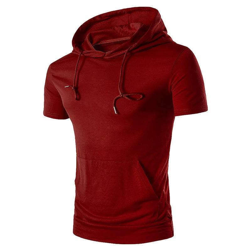 🔥 2026 Fresh Drops | Flat 50% OFF Today! 💸Men's Hooded Short Sleeve T-Shirt with Pocket
