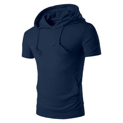 🔥 2026 Fresh Drops | Flat 50% OFF Today! 💸Men's Hooded Short Sleeve T-Shirt with Pocket