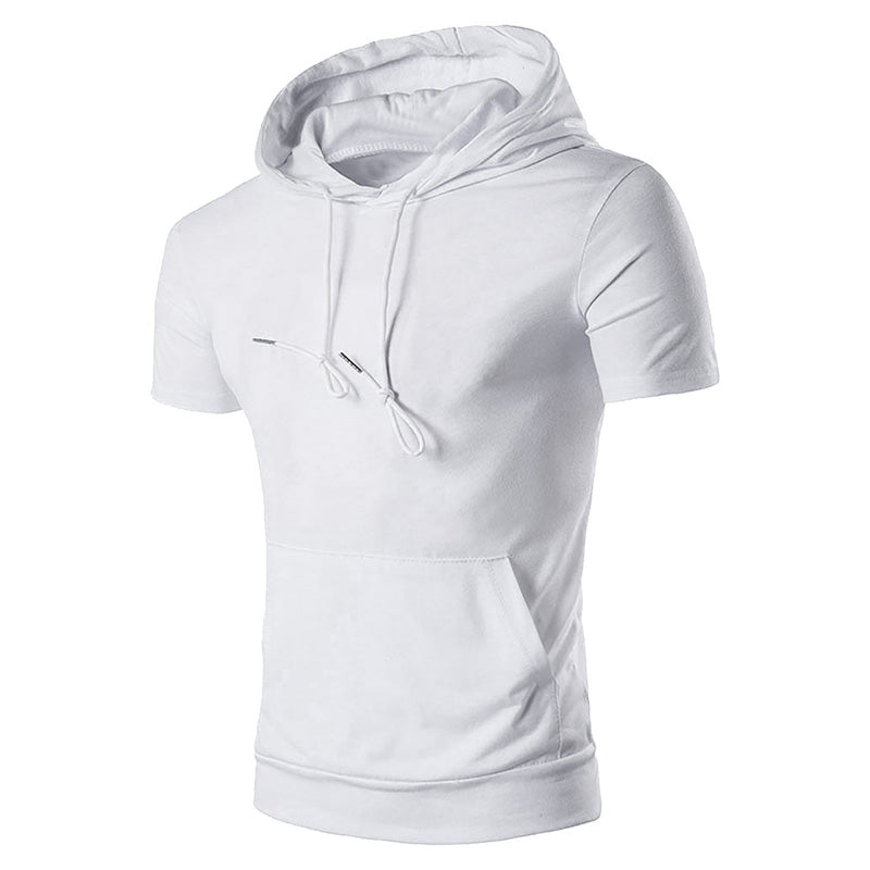 🔥 2026 Fresh Drops | Flat 50% OFF Today! 💸Men's Hooded Short Sleeve T-Shirt with Pocket