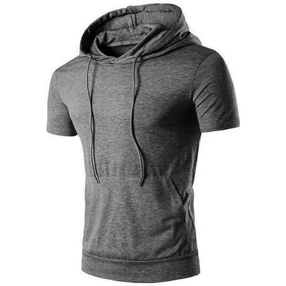 🔥 2026 Fresh Drops | Flat 50% OFF Today! 💸Men's Hooded Short Sleeve T-Shirt with Pocket
