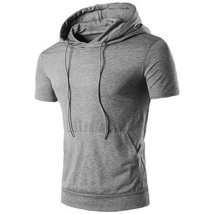 🔥 2026 Fresh Drops | Flat 50% OFF Today! 💸Men's Hooded Short Sleeve T-Shirt with Pocket
