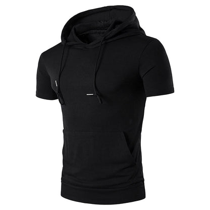 🔥 2026 Fresh Drops | Flat 50% OFF Today! 💸Men's Hooded Short Sleeve T-Shirt with Pocket