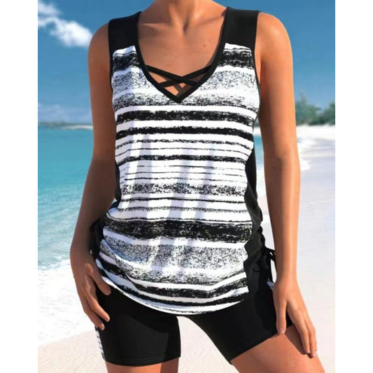 🔥 2026 Fresh Drops | Flat 60% OFF Today! 💸Women's Printed Two-Piece Tankini Swimsuit