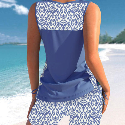 🔥 2026 Fresh Drops | Flat 60% OFF Today! 💸Women's Printed Two-Piece Tankini Swimsuit