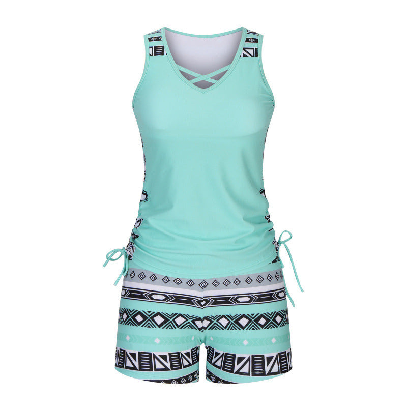 🔥 2026 Fresh Drops | Flat 60% OFF Today! 💸Women's Printed Two-Piece Tankini Swimsuit