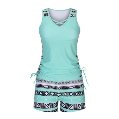 🔥 2026 Fresh Drops | Flat 60% OFF Today! 💸Women's Printed Two-Piece Tankini Swimsuit
