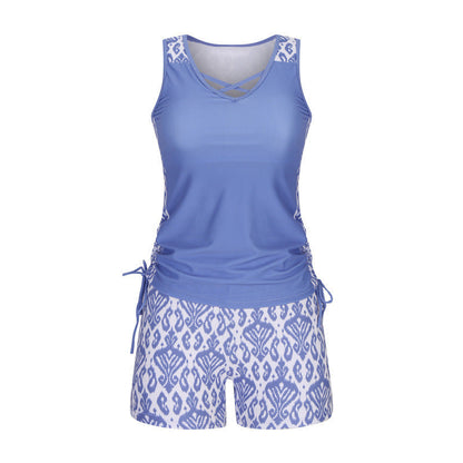 🔥 2026 Fresh Drops | Flat 60% OFF Today! 💸Women's Printed Two-Piece Tankini Swimsuit