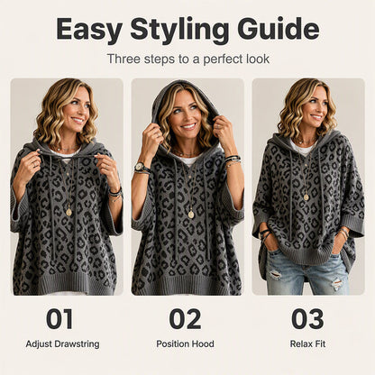 ✨New Arrivals: 50% Off & Free Shipping✈️Women’s Leopard Print Knitted Hoodie 