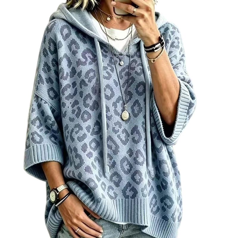 ✨New Arrivals: 50% Off & Free Shipping✈️Women’s Leopard Print Knitted Hoodie 