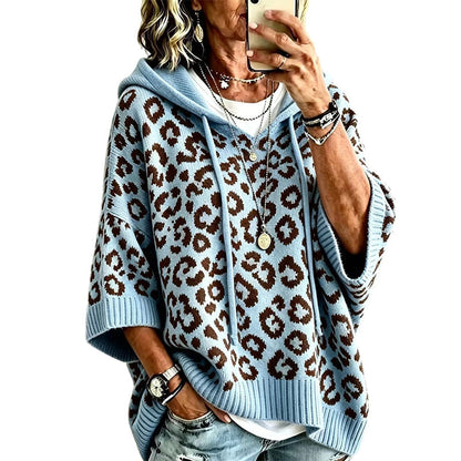 ✨New Arrivals: 50% Off & Free Shipping✈️Women’s Leopard Print Knitted Hoodie 