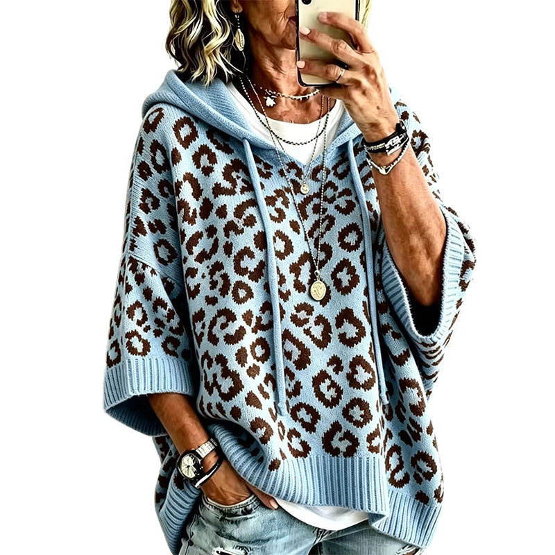 🔥 2026 Fresh Drops | Flat 50% OFF & FREE SHIPPING Today! 💸Women’s Leopard Print Knitted Hoodie 