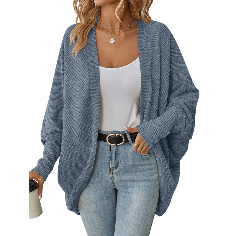 Say Goodbye to Tight, Ordinary Cardigans! Women's Loose Batwing Sleeve Knit Cardigan with a Beautifully Relaxed Silhouette, Roomy Sleeves & Casual Charm That Makes Fall and Winter Layering Feel So Much Easier! 🍂💕