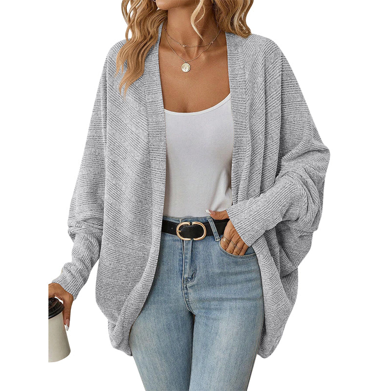 Say Goodbye to Tight, Ordinary Cardigans! Women's Loose Batwing Sleeve Knit Cardigan with a Beautifully Relaxed Silhouette, Roomy Sleeves & Casual Charm That Makes Fall and Winter Layering Feel So Much Easier! 🍂💕