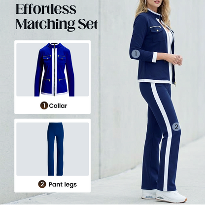 ✨ Women's Sporty Chic Two-Piece Tracksuit Set – Stylish Comfort For Everyday & Travel🤍