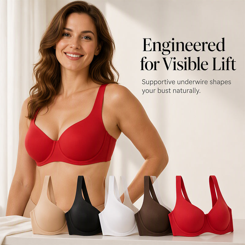 🔥 Women's Plus Size Underwire Bra Push Up Anti-Sagging Comfortable Brassiere