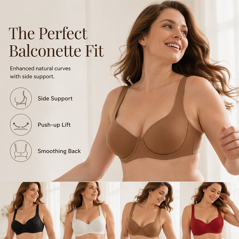 🔥 Women's Plus Size Underwire Bra Push Up Anti-Sagging Comfortable Brassiere