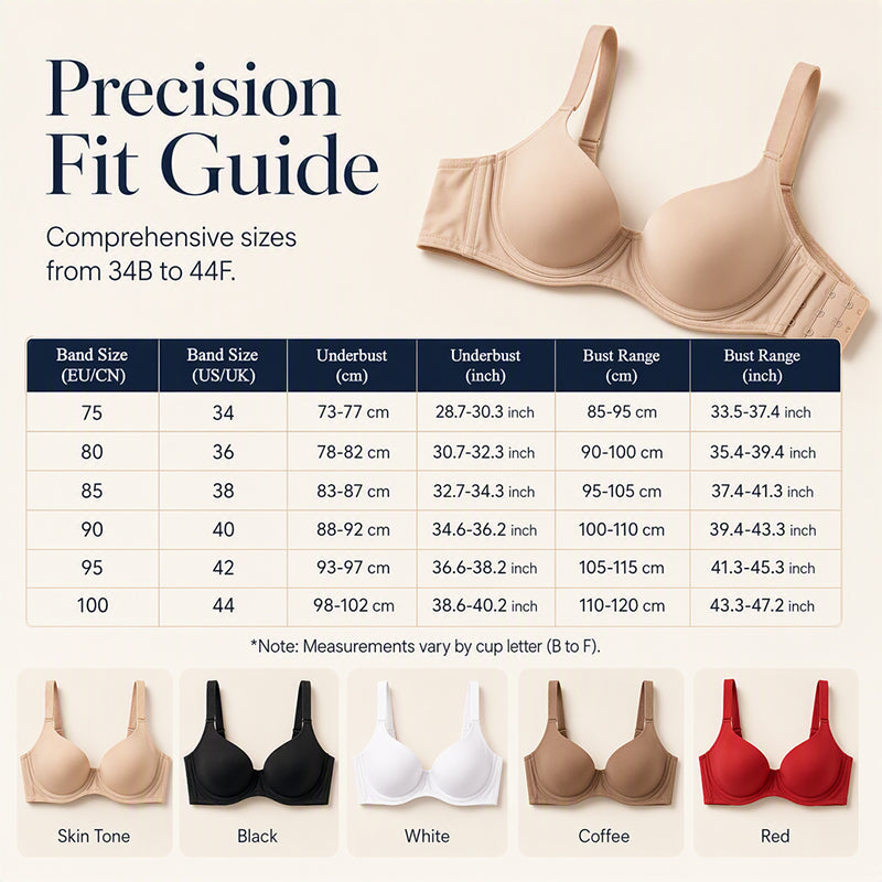 🔥 Women's Plus Size Underwire Bra Push Up Anti-Sagging Comfortable Brassiere
