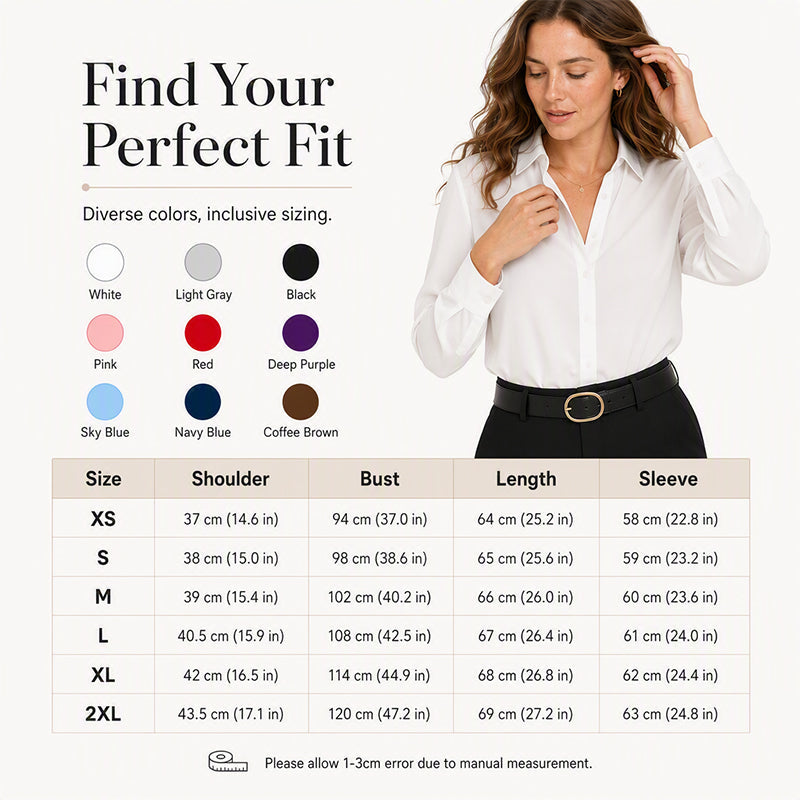 🥳2026 HOT SALE 50% Off🥳💞50K+ SOLD!🌸👚New Arrivals - Satin Button-Front Shirt – Soft Fluid Drape & Versatile Pairing for Any Occasion