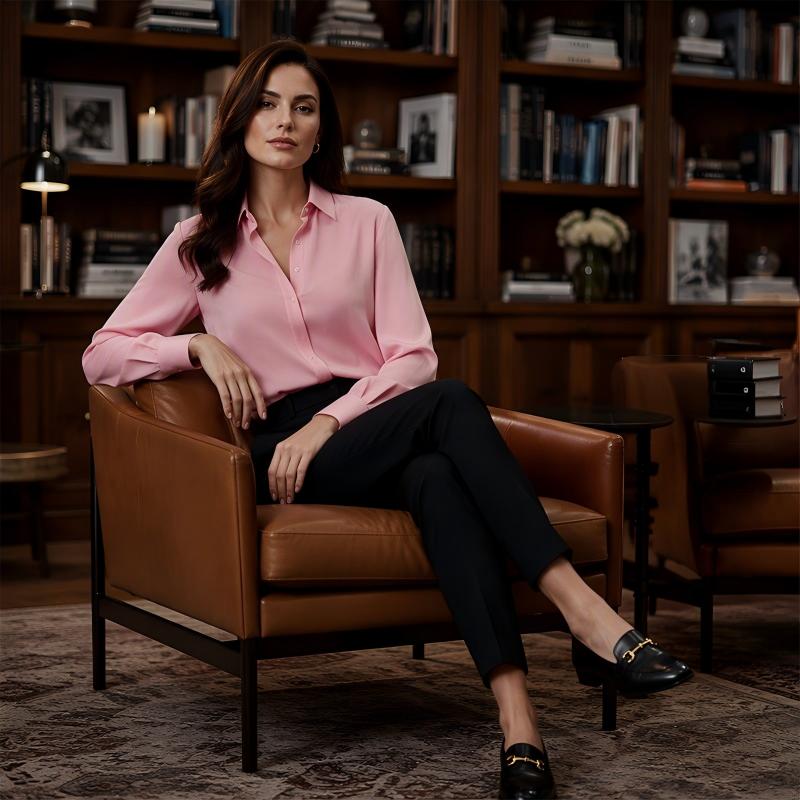 🥳2026 HOT SALE 50% Off🥳💞50K+ SOLD!🌸👚New Arrivals - Satin Button-Front Shirt – Soft Fluid Drape & Versatile Pairing for Any Occasion