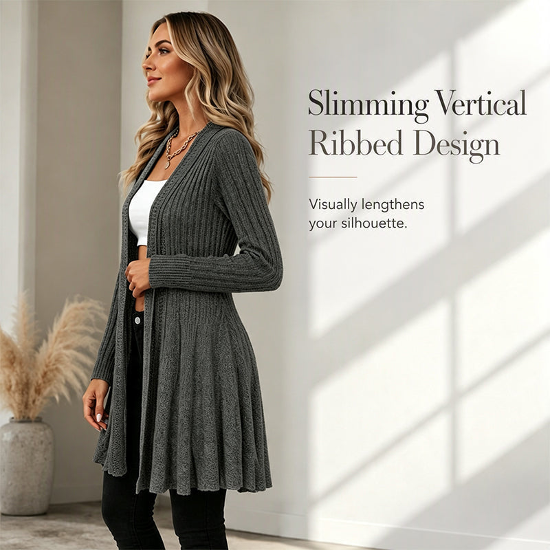 🌸New Arrivals  50% OFF🧥 Elegant Open Cardigan with Knit Texture – Soft Comfort & Versatile Style for Any Occasion