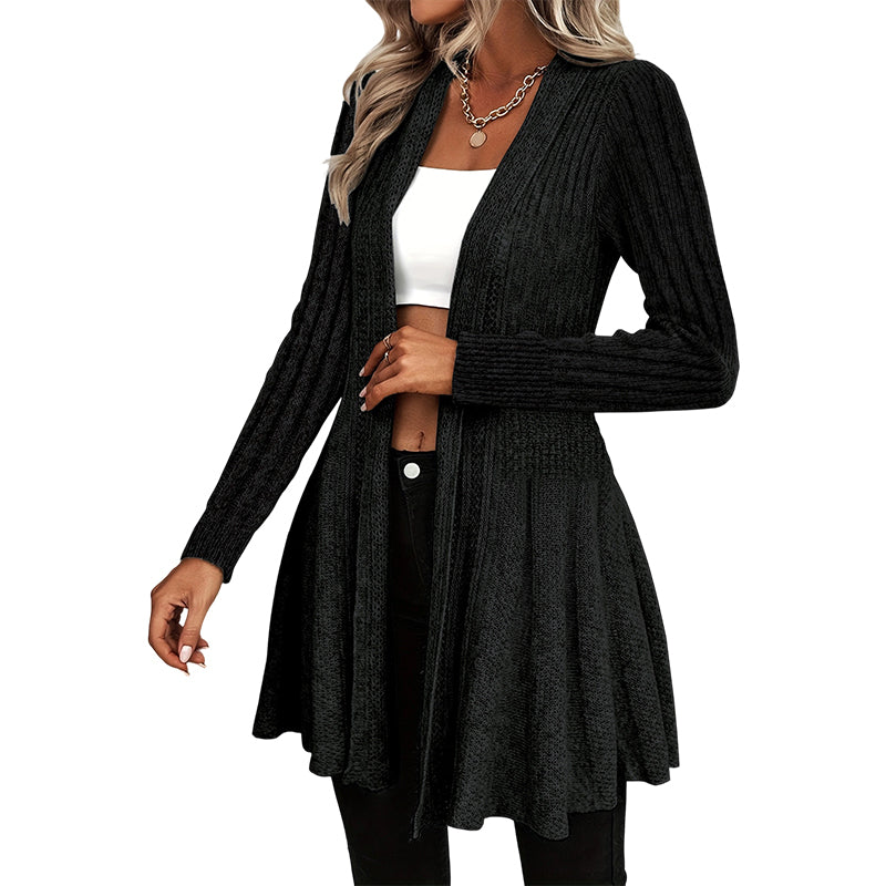 🌸New Arrivals  50% OFF🧥 Elegant Open Cardigan with Knit Texture – Soft Comfort & Versatile Style for Any Occasion