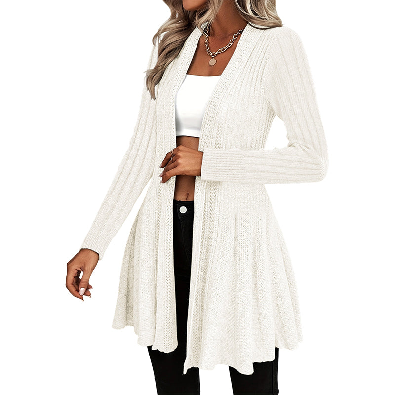 🌸New Arrivals  50% OFF🧥 Elegant Open Cardigan with Knit Texture – Soft Comfort & Versatile Style for Any Occasion