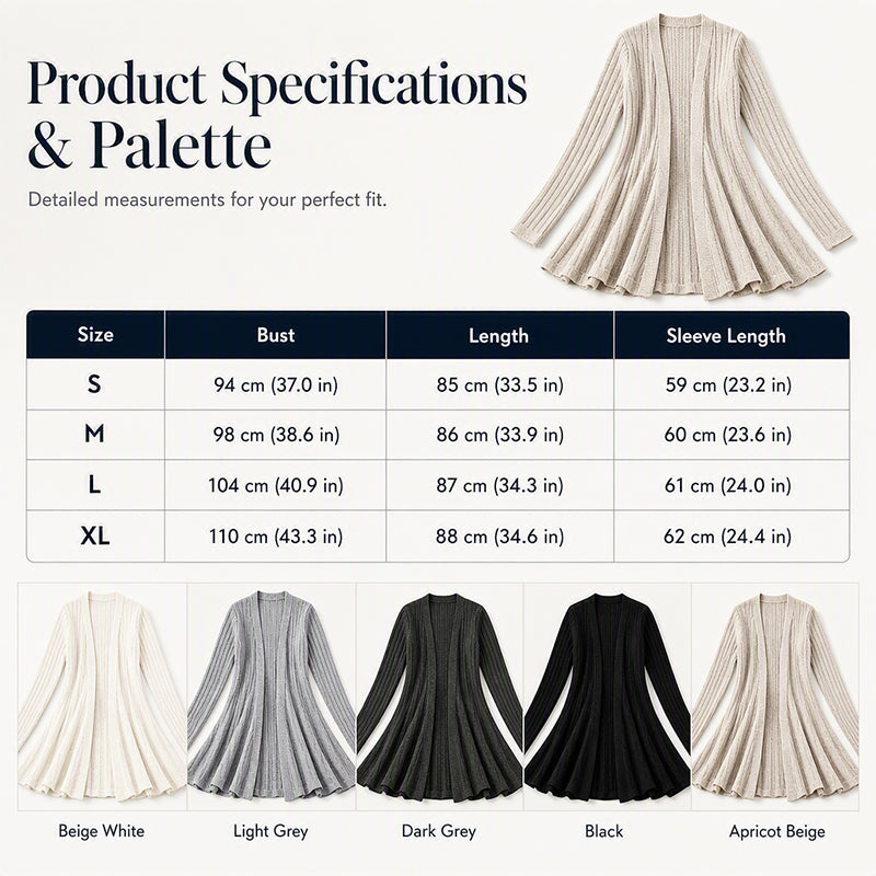 🌸New Arrivals  50% OFF🧥 Elegant Open Cardigan with Knit Texture – Soft Comfort & Versatile Style for Any Occasion