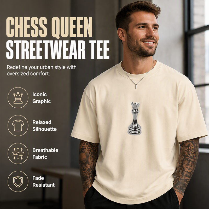 🔥 2026 Fresh Drops | Flat 50% OFF Today! 💸Men's Chess Graphic Crew Neck T-Shirt