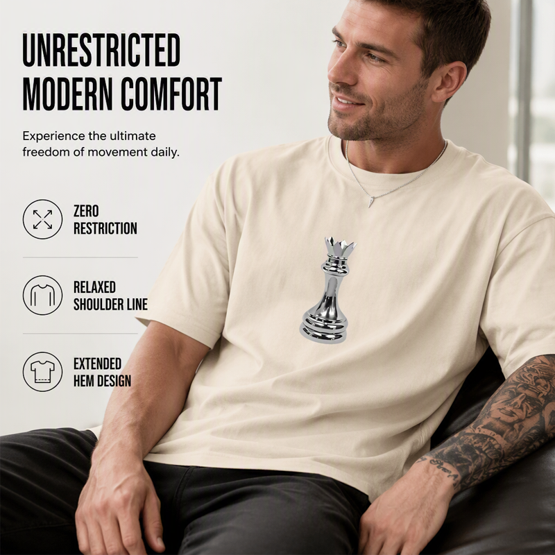 🔥 2026 Fresh Drops | Flat 50% OFF Today! 💸Men's Chess Graphic Crew Neck T-Shirt
