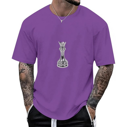 🔥 2026 Fresh Drops | Flat 50% OFF Today! 💸Men's Chess Graphic Crew Neck T-Shirt