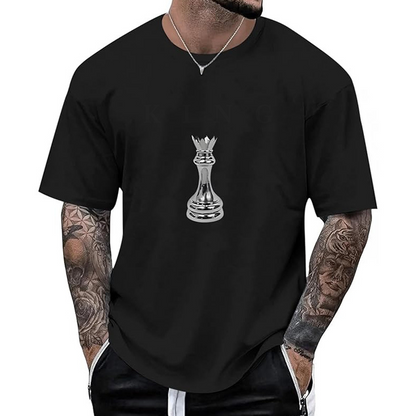 🔥 2026 Fresh Drops | Flat 50% OFF Today! 💸Men's Chess Graphic Crew Neck T-Shirt