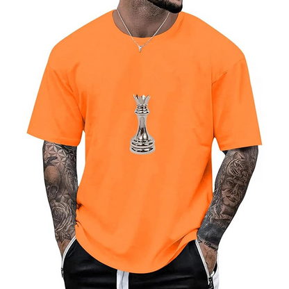 🔥 2026 Fresh Drops | Flat 50% OFF Today! 💸Men's Chess Graphic Crew Neck T-Shirt