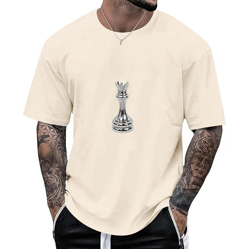 🔥 2026 Fresh Drops | Flat 50% OFF Today! 💸Men's Chess Graphic Crew Neck T-Shirt