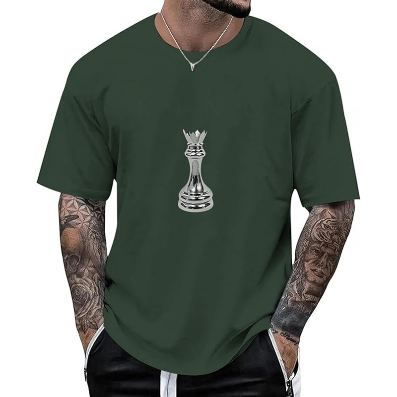🔥 2026 Fresh Drops | Flat 50% OFF Today! 💸Men's Chess Graphic Crew Neck T-Shirt