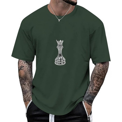 🔥 2026 Fresh Drops | Flat 50% OFF Today! 💸Men's Chess Graphic Crew Neck T-Shirt