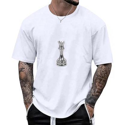 🔥 2026 Fresh Drops | Flat 50% OFF Today! 💸Men's Chess Graphic Crew Neck T-Shirt